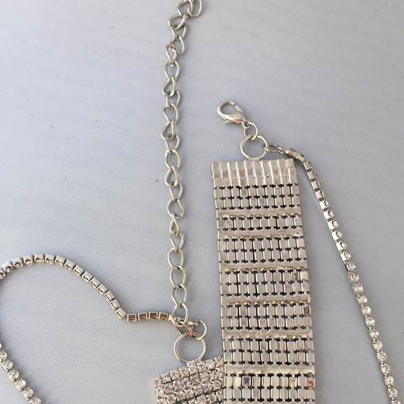 New! Crystal Choker Statement Necklace - Picture 8 of 9